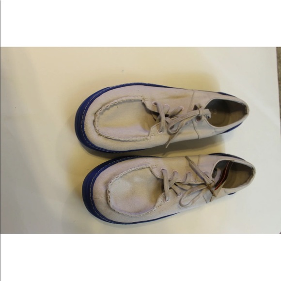 NWT CCIlU Men Super Light Weight Sneaker Men Gray Canvas W Blue Sole 13 Beach - Picture 6 of 12